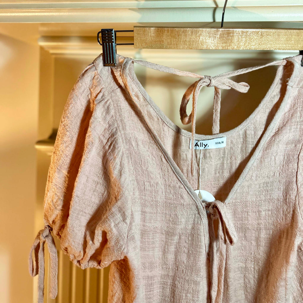 Tea Rose Cotton Crepe Top