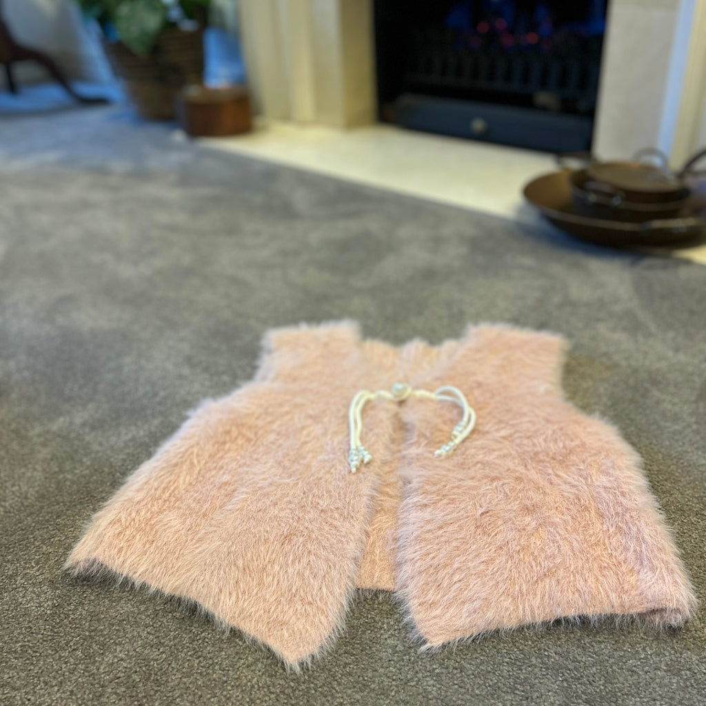 Baby Pink Faux Fur Vest