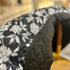 Black Floral Block Print Quilt XL Jacket