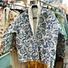 Blue Floral Block Print Quilt XL Jacket