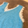 Deep Sky Blue Lace Trim Knit Vest