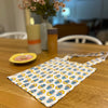 Block Print Floral Yellow/Light Blue Shop Bag