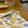 Block Print Floral Yellow/Light Blue Shop Bag