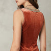 Burnt Orange Velvet Vest