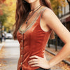 Burnt Orange Velvet Vest
