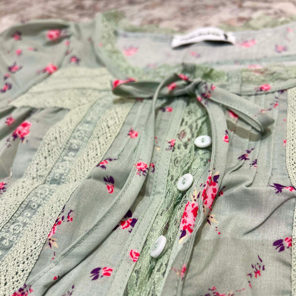 Clara Floral Mint Shirt