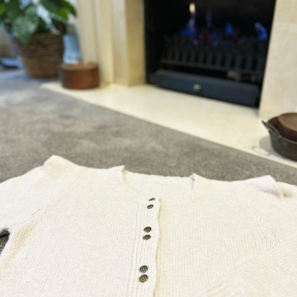 Cream Knit Cardigan Knit