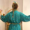 Crystal Teal Silk Kimono