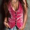 Red Rose Velvet Vest