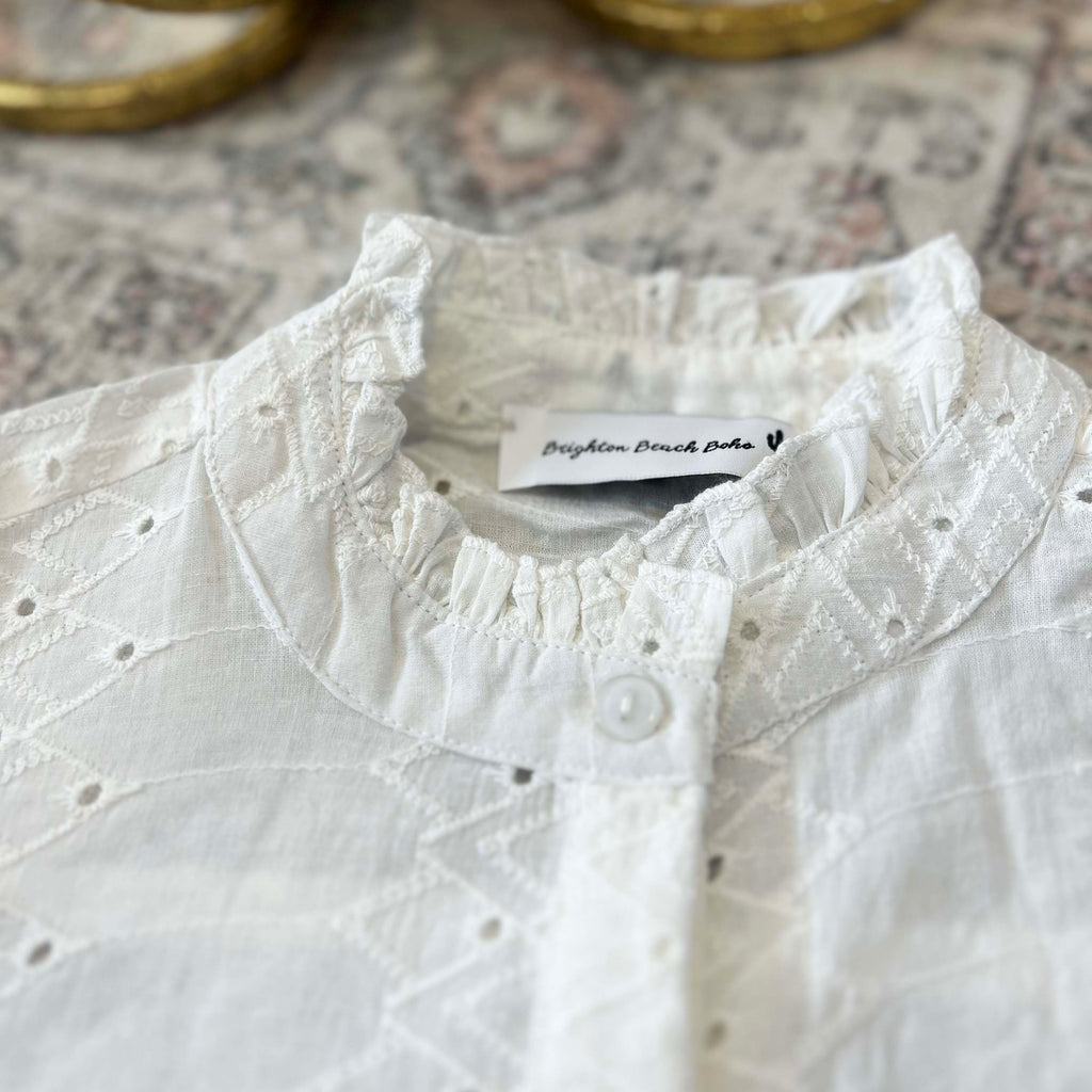 Elsie Bell Sleeve Handmade Cotton Shirt