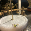 Green Tear Drop Gold Ring