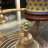 Green Tear Drop Gold Ring