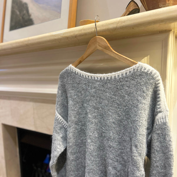 Dove Grey Soft Knit Jumper