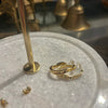 Gypsy Rainbow Etched Gold Earrings