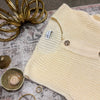 Ivory Chunky Knit Vest Pockets