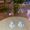 Jhumka Mini Blue Earrings Silver