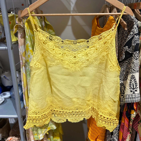 Joni Daisy Strap Embroidered Singlet