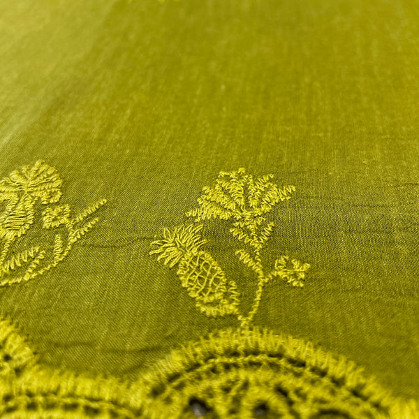 Joni Olive Strap Embroidered Singlet