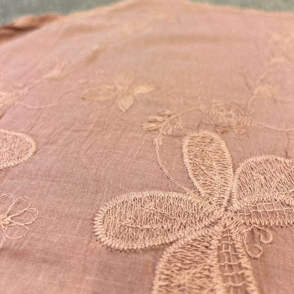 Joni Taupe Brown Embroidered Strap Singlet