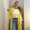 Lemon Chartreuse Silk Kimono
