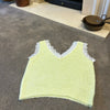Lemon Lime Lace Trim Knit Vest