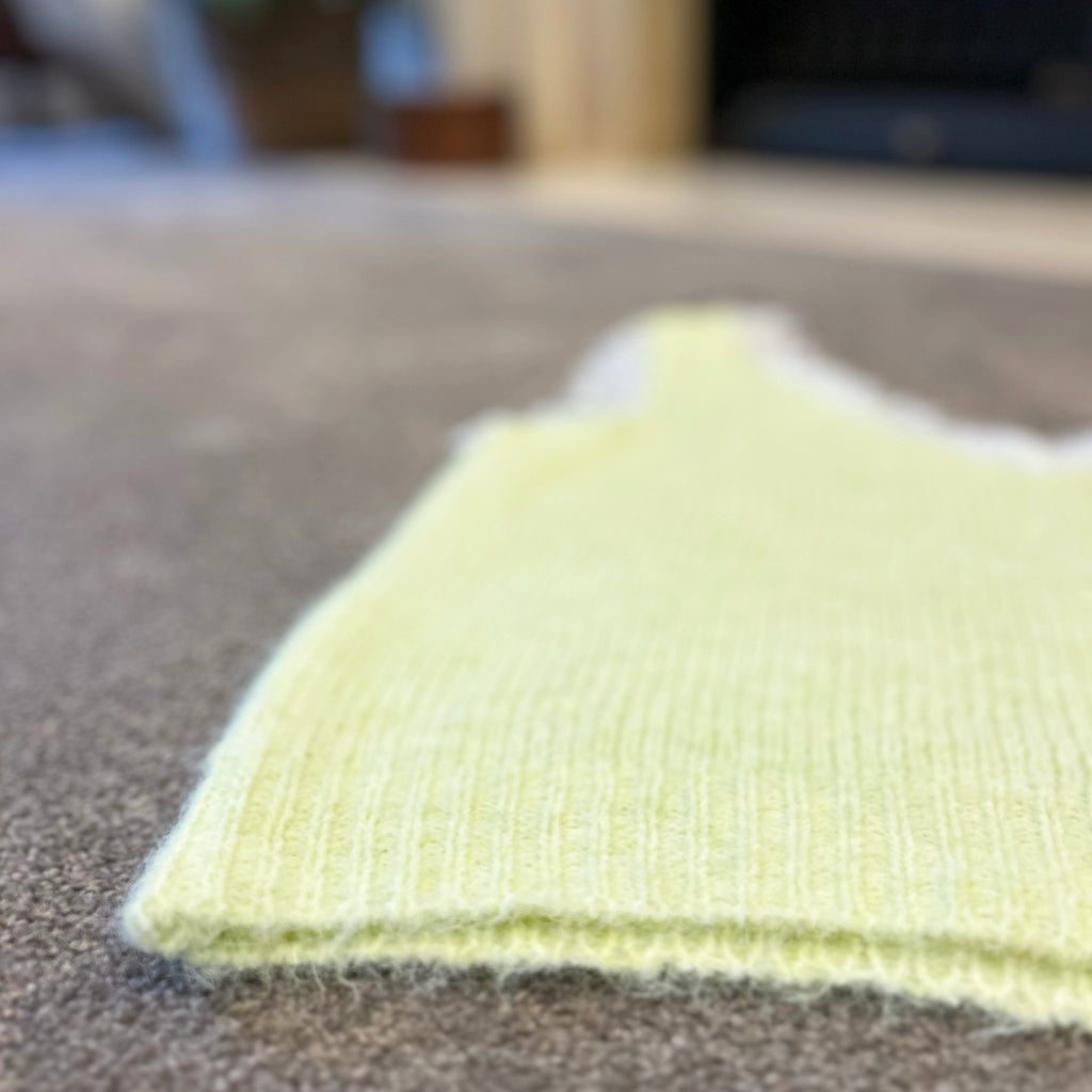Lemon Lime Lace Trim Knit Vest