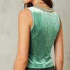 Turquoise Green Velvet Vest