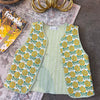 Lori Lemon Pear Floral Quilt Vest