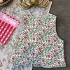 Mistee Raspberry Floral Quilt Vest