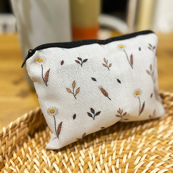 Floral Net Cosmetic Purse