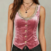 Pink Velvet Vest