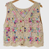 Millie Rainbow Crochet Crop Vest