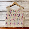 Millie Rainbow Crochet Crop Vest