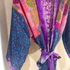 Sanvi Silk Kimono Candy Turquoise Purple