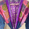 Sanvi Silk Kimono Candy Turquoise Purple