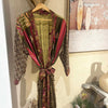 Sanvi Silk Kimono Gold Cedar Watermelon