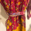Sanvi Silk Kimono Persian Plum Gold Olive Green Marmalade