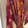 Sanvi Silk Kimono Persian Plum Gold Olive Green Marmalade