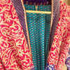 Sanvi Silk Kimono Pink Purple Green Turquoise
