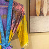 Sanvi Silk Kimono Yellow Pink Aqua
