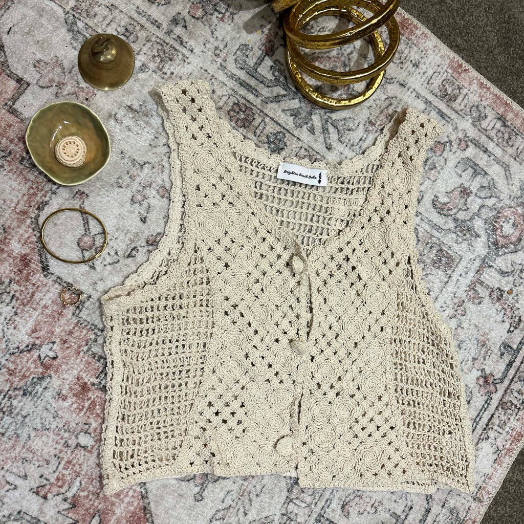 Scout Crochet Crop Vest
