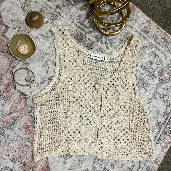 Scout Crochet Crop Vest