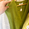Shamrock Green Chunky Knit Vest Pockets