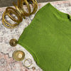 Shamrock Green Chunky Knit Vest Pockets