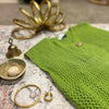 Shamrock Green Chunky Knit Vest Pockets