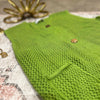 Shamrock Green Chunky Knit Vest Pockets