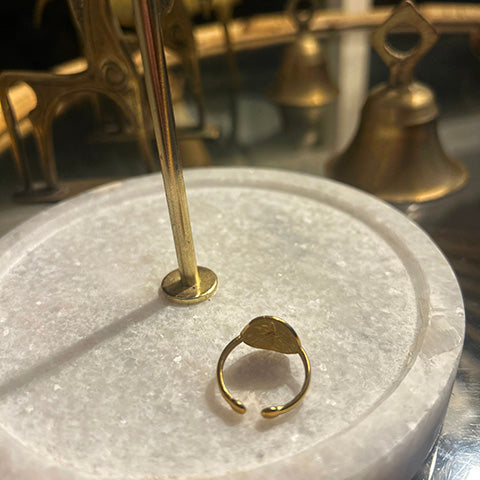 Star Diamond Adjustable Etched Ring