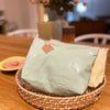Green White Stripe Cotton Toilet Bag