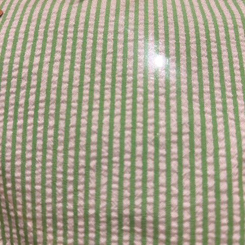 Green White Stripe Cotton Toilet Bag