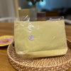 Yellow White Stripe Cotton Toilet Bag